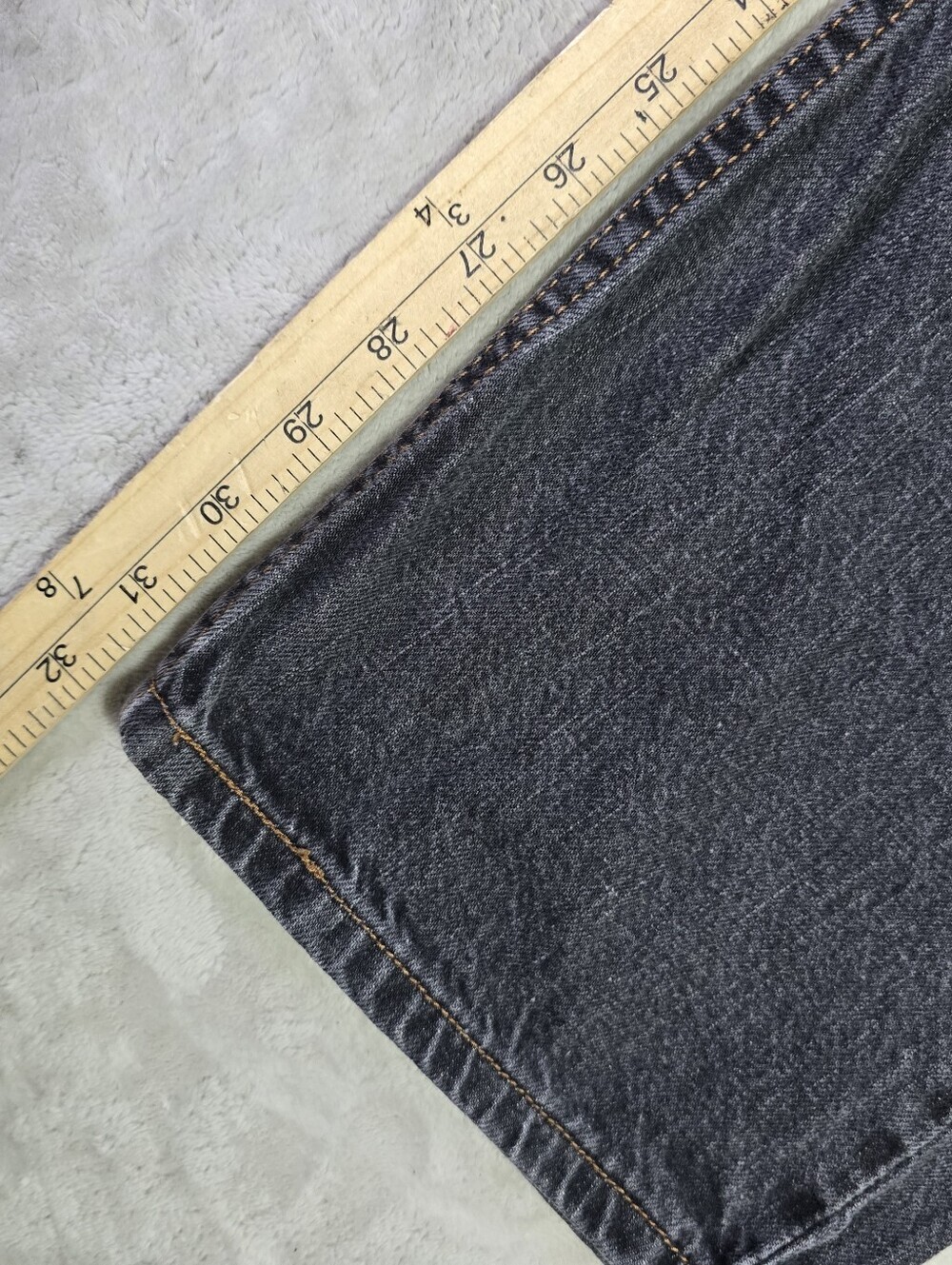 Levi's 559 Relaxed Straight Fit Jeans Men's 32x32 Black Wash Distressed Fade - Picture 9 of 11